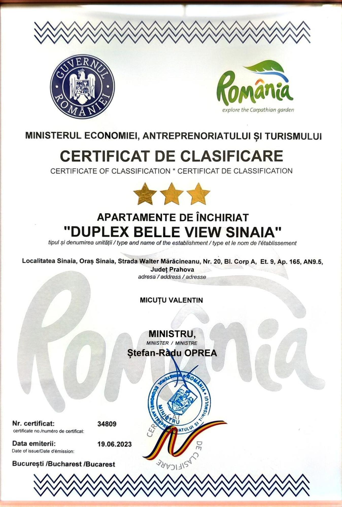 Duplex Belle View Sinaia-Free Parking Apartment Luaran gambar
